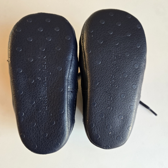 Janie and Jack Wingtip Shoes Navy Baby Early Walker Soft Sole 12-18m - Picture 2 of 5